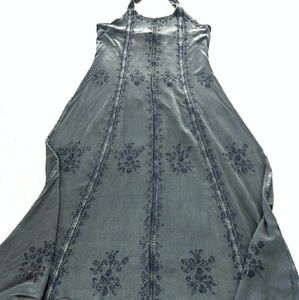 Boho Maxi festival denim blue dress!!